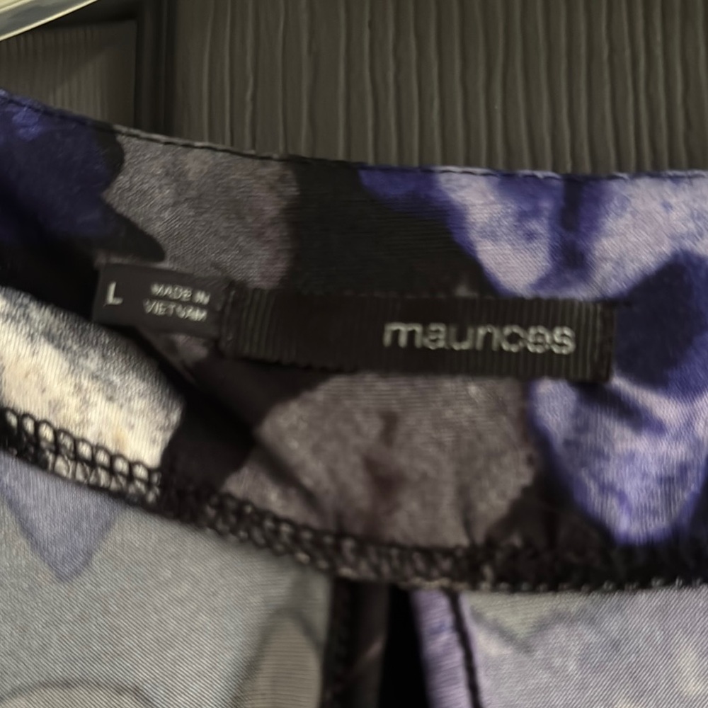 Maurices Purple and Black Ruffled Sleeveless Blouse - Picture 3 of 5